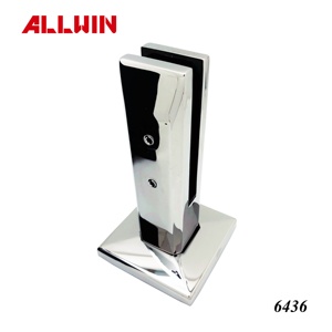 Modern Frameless 2205 Stainless Steel Core Drill Square Type Pool Fence Glass Railing Spigot <b>for</b> Malls Graphic 3D Model Design - Product Image 2