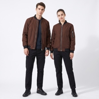 Veste d'automne et d'hiver pour homme à col montant, coupe-vent, à manches longues, décontractée et style bomber
