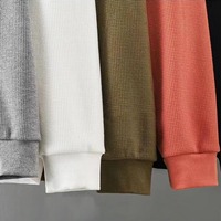 Haut thermique personnalisé pour homme à manches courtes en maille gaufrée, style streetwear, avec quart de zip, en mélange de coton, coupe décontractée classique, à séchage rapide