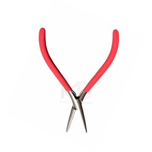New Arrival Red Long-Handle Hair <b>Extension</b> <b>Micro</b> Rings Beads Opener Closer Pliers Hair <b>Extension</b> Tools - Product Image 6