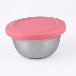 Bol Aldi de qualité supérieure en acier inoxydable avec couvercle en plastique jaune et design classique élégant conçu - Product Image 1