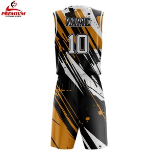 Uniformes de basketball personnalisés en gros, imprimés par sublimation, logo brodé, anti-UV, séchage rapide, grandes tailles, respirants, service OEM - Product Image 6