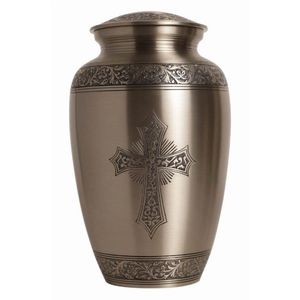 Urna Funeraria de Metal Blanca Hecha a Mano para Cenizas de Perros - Urna de Cremación Grande de Latón para Gatos - Ataúd Conmemorativo para Mascotas - Product Image 3