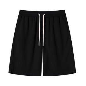 Men's Polyester <b>Shorts</b> With Drawstring And Logo Print Casual Sportswear with Elastic Waist and Drawstring for Daily Comfort - Product Image 2