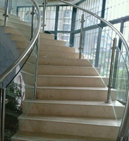 Rampe d'escalier en verre et acier inoxydable, design moderne, double vitrage, balustrades