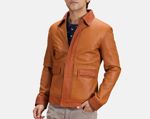 Chaqueta de Cuero Genuino para Hombre, Diseño Original, Hecha a Medida, Estilo Moderno, para Invierno 2026, Talla Adulto - Product Image 1