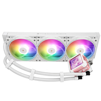 Refroidisseur liquide AIO Frozen Warframe PRO 360 MEW blanc 360 mm avec écran LCD 2,73 pouces pour affichage en temps réel, compatible Intel LGA 1851 AM5 pour système PC