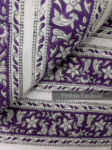 Tela de Algodón Voile Estampada con Flores Púrpuras, Diseño Personalizado, Transpirable y Suave, para Marcas de Moda - Product Image 6