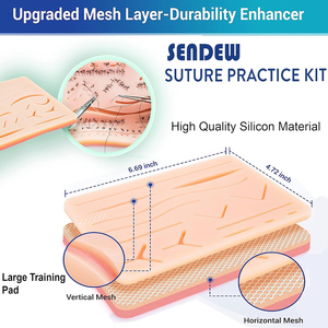 Kit complet d'entraînement à la suture, grand coussin de suture en silicone avec plaies pré-découpées et ensemble d'outils de suture - Product Image 2