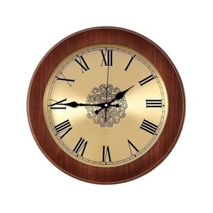 Traditional Teak Wood Brass Inlay Round Pendulum <b>Wall</b> <b>Clock</b> Wholesale-Moradabad - Product Image 2
