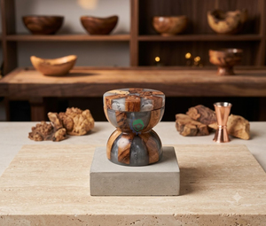 Brûleur d'encens artistique en bois de santal et résine époxy, fait main, diffuseur d'aromathérapie, couleur personnalisée, pour la maison et le bureau - Product Image 2