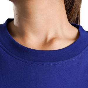 Camiseta Azul Oversize para Mujer, Corte Holgado, Manga Corta, Cuello Redondo, Top Informal para Gimnasio, Fitness, Yoga, Running, Ropa Deportiva Cómoda - Product Image 3