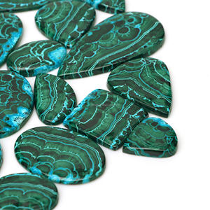 Lote al por mayor de cabujones naturales de crisocola y malaquita sueltos para la fabricación de joyas - Product Image 1