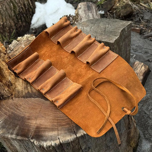 Premium leather <b>tool</b> <b>roll</b> organizer bags wholesale supplier OEM custom handmade portable storage export in wholesale price - Product Image 3