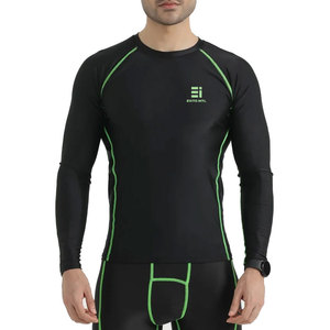 T-shirt de compression haute performance pour homme, écologique, anti-humidité, pour la gym et le fitness, en Spandex/Polyester, coupe classique, vêtement de sport - Product Image 1