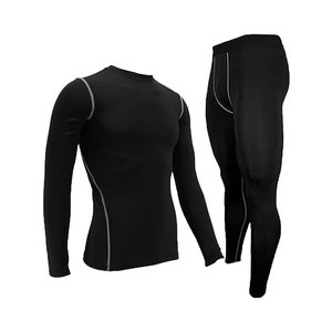Ensemble de compression unisexe 2 pièces, col ras du cou, longueur intégrale, anti-transpiration, respirant, séchage rapide, pour le yoga 2026 - Product Image 1