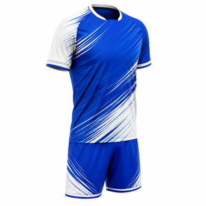 ชุดฟุตบอลแบบกำหนดเอง เสื้อฟุตบอล กางเกงขาสั้น พิมพ์ลายแบบ Sublimation ชุดทีม OEM เสื้อผ้ากีฬาแห้งเร็วสำหรับฤดูร้อน ขายส่ง - Product Image 3