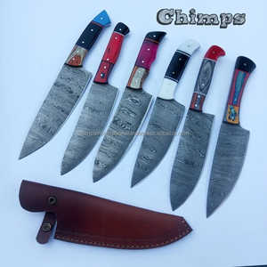 Couteau de chef japonais artisanal écologique de marque personnalisée, couteau Santoku en acier inoxydable de 8 pouces, manche en bois 356 - Product Image 6
