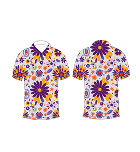 Polo de Manga Corta con Estampado Floral Morado para Hombre, Camiseta de Golf Informal de Verano - Product Image 6