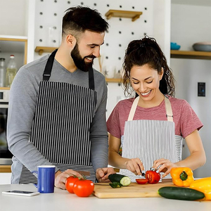 Delantal de cocina ajustable con correa para la cintura, delantal de cocina para hombres y mujeres, para cocinar, hornear, uso en restaurantes - Product Image 4