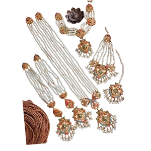 Nouveautés Bijoux pour Femme à Faible MOQ et Prix Compétitifs : Collier Choker Indien et Parures de Mariée avec Boucles d'Oreilles – Ensemble de Bijoux Tendance en Gros - Product Image 1