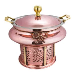 Bol en cuivre pur poli avec couvercles, idéal pour servir à la maison, ustensile de cuisine en métal pour la cuisine - Product Image 3