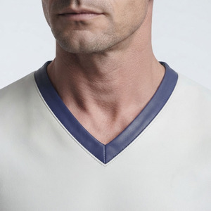 <b>Men</b> Short Sleeve Leather T <b>Shirts</b> <b>Men's</b> V-Neck Leather T-<b>Shirt</b> <b>Men</b> Leather T <b>Shirt</b> Streetwear <b>Men</b> Leather T <b>Shirt</b> Wholesale - Product Image 4