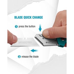 Coltello Tascabile Pieghevole a Cambio Rapido con 10 Lame Extra, Clip da Cintura, Blocco Asse, Design Tipo Rasoio e Taglierino - Product Image 4