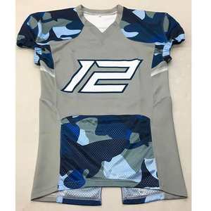 Camiseta de Fútbol Americano Personalizada al por Mayor para Hombre, Manga Corta, Bordada y Cosida, para Entrenamiento, en Tallas Grandes, 32 Equipos Disponibles - Product Image 1