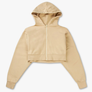 Sudadera con Capucha Personalizada de Talla Grande, de Alta Calidad, con Forro de Felpa Francesa, Estampado Puff, Estilo Crop Top para Invierno - Product Image 2