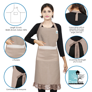 Delantal Impreso de Alta Calidad, Lavable, Reutilizable, Ecológico, Transpirable, para Cocinar, Hornear, Comer en Casa - Product Image 4