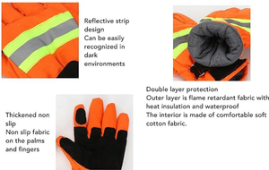 Équipement de lutte contre les incendies, gants de pompier structurels avec revêtement ignifuge, gants de sécurité - Product Image 3