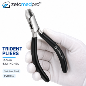 Alicates Trident de Acero Inoxidable con Empuñadura de PVC de 130 mm, Herramienta para Hacer Joyas, Zetomed Pro - Product Image 4