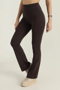 Seamless Simple High-Waisted Ankle-Length Solid Yoga <b>Leggings</b> <b>Women</b> Elastic Waist Breathable Eco-Friendly Quick Dry Reversible - Product Image 5