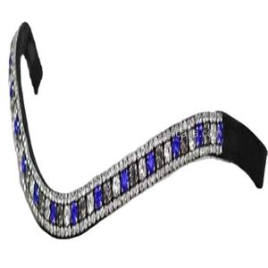 Bracelet en cuir véritable professionnel Premium, 15mm, avec 3 rangées, chaîne décorative en cristal et en métal - Product Image 1