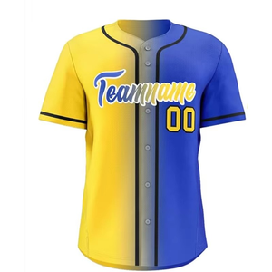 Camiseta de Béisbol Clásica para Hombre, Degradado Rosa y Amarillo, Nombre y Número Personalizables, Uniforme Deportivo, Ropa de Equipo - Product Image 6
