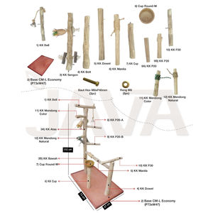 Javawood - Percha para Pájaros Ecológica y Duradera de Madera de Café Java Wizardland-L73 para Suministros para Aves - Product Image 2