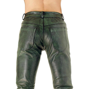 Pantalones de Cuero para Hombre, Corte Regular, Ligeros, de Lona, Cintura Media, Duraderos y Cómodos para Uso Casual y Conjuntos Diarios - Product Image 2