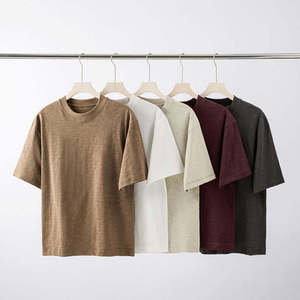T-shirt blanc pour homme, poids lourd, haute qualité, personnalisable OEM, coupe oversize - Product Image 1