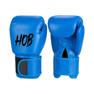 Guantes de Boxeo de Cuero Vacuno con Logotipo Personalizado del Fabricante, Tamaños 10oz, 12oz, 14oz, 16oz, con Cierre de Gancho y Bucle en la Muñeca, Antideslizantes, para Artes Marciales - Product Image 4