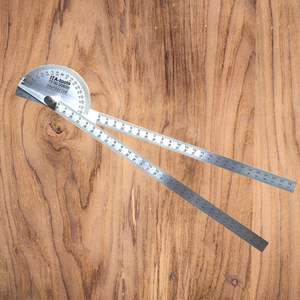 โปรแทรกเตอร์สแตนเลสสตีลอุตสาหกรรมแบบ DIY ด้ามจับคู่ ผิวขัดเงา รับผลิตแบบ OEM/ODM ปรับแต่งได้ - Product Image 1