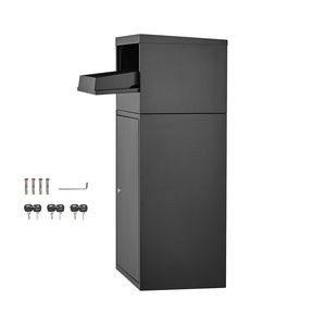 Cassetta Postale in Acciaio Zincato da 35,8 Pollici con Serratura per Pacchi, Design Antifurto, Cassetta Esterna per Consegne - Product Image 1