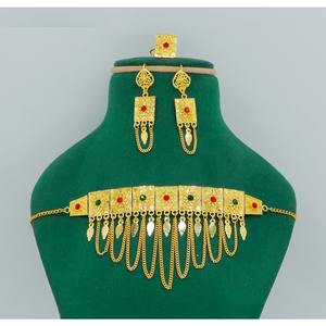 Martasha designer islamique ramadan spécial plaqué or EAU bijoux spécial dubai bijoux collier boucle d'oreille ensemble - Product Image 6