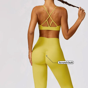 Ensemble de vêtements de yoga écologiques de qualité supérieure, 2 pièces, haut de sport à manches longues, tenue de sport, taille plus, ensembles de vêtements de yoga et de sport - Product Image 2