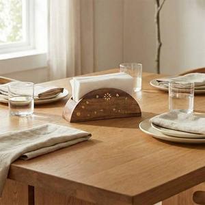 Boîte à mouchoirs moderne en bois avec design vintage, écologique, faite à la main, autoportante pour la décoration du salon - Product Image 6