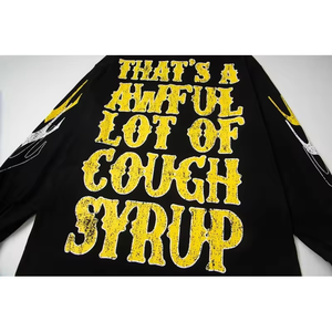 Pull-over décontracté d'hiver pour homme, noir, à manches longues, coupe classique, avec logo frontal, en tricot écologique, col rond, imprimé Rhyme, style streetwear - Product Image 4