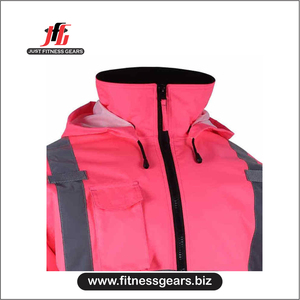 Safety Hooded Long <b>Softshell</b> <b>Jacket</b> Work Wear Factory Construction Reflective <b>High</b> <b>Visibility</b> Security Outdoor Unisex - Product Image 6