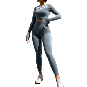 ชุดโยคะผู้หญิงออกกําลังกายเสื้อผ้าชุดชั้นในและกางเกงยืดหยุ่นสูงวอร์มชุดออกกําลังกายกีฬาชุดกีฬาที่ใช้งาน - Product Image 1