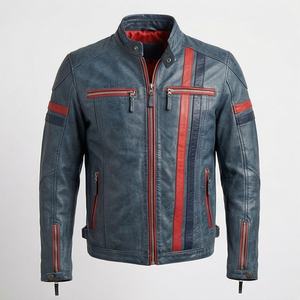 Chaqueta de Motociclista de Cuero Genuino para Hombre de la Mejor Calidad, Nueva Colección de Invierno, Chaquetas de Motocicleta con Protecciones Desmontables Personalizadas - Product Image 1