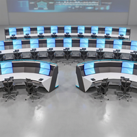 Console de travail ATC, poste de commande personnalisé, mobilier de salle de contrôle, solution pour opérateurs de centre de contrôle du trafic aérien